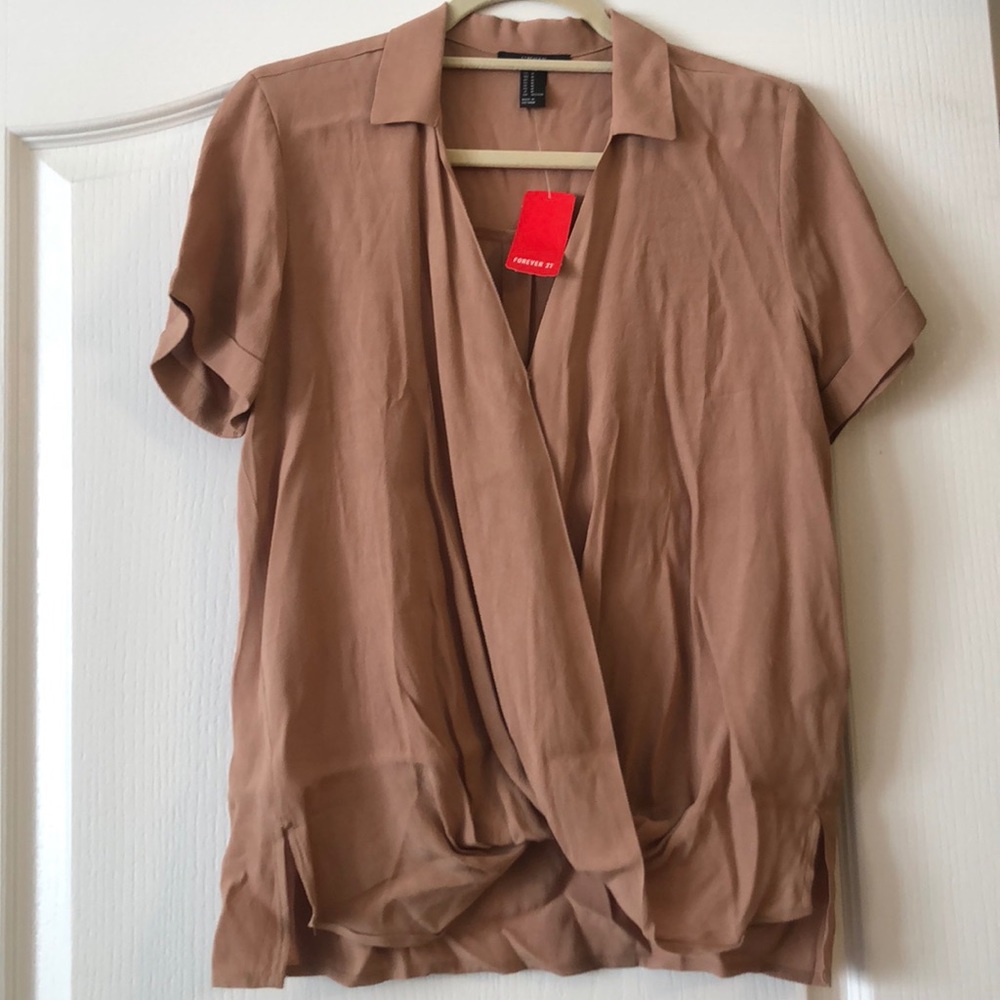Tan shirt